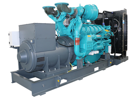 Δροσισμένη νερό γεννήτρια diesel τύπων εμπορευματοκιβωτίων Soundproof 1250KVA/1000KW