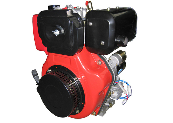 Μηχανές diesel υψηλής επίδοσης κόκκινου χρώματος 1 δροσισμένη αέρας ηλεκτρική έναρξη κυλίνδρων